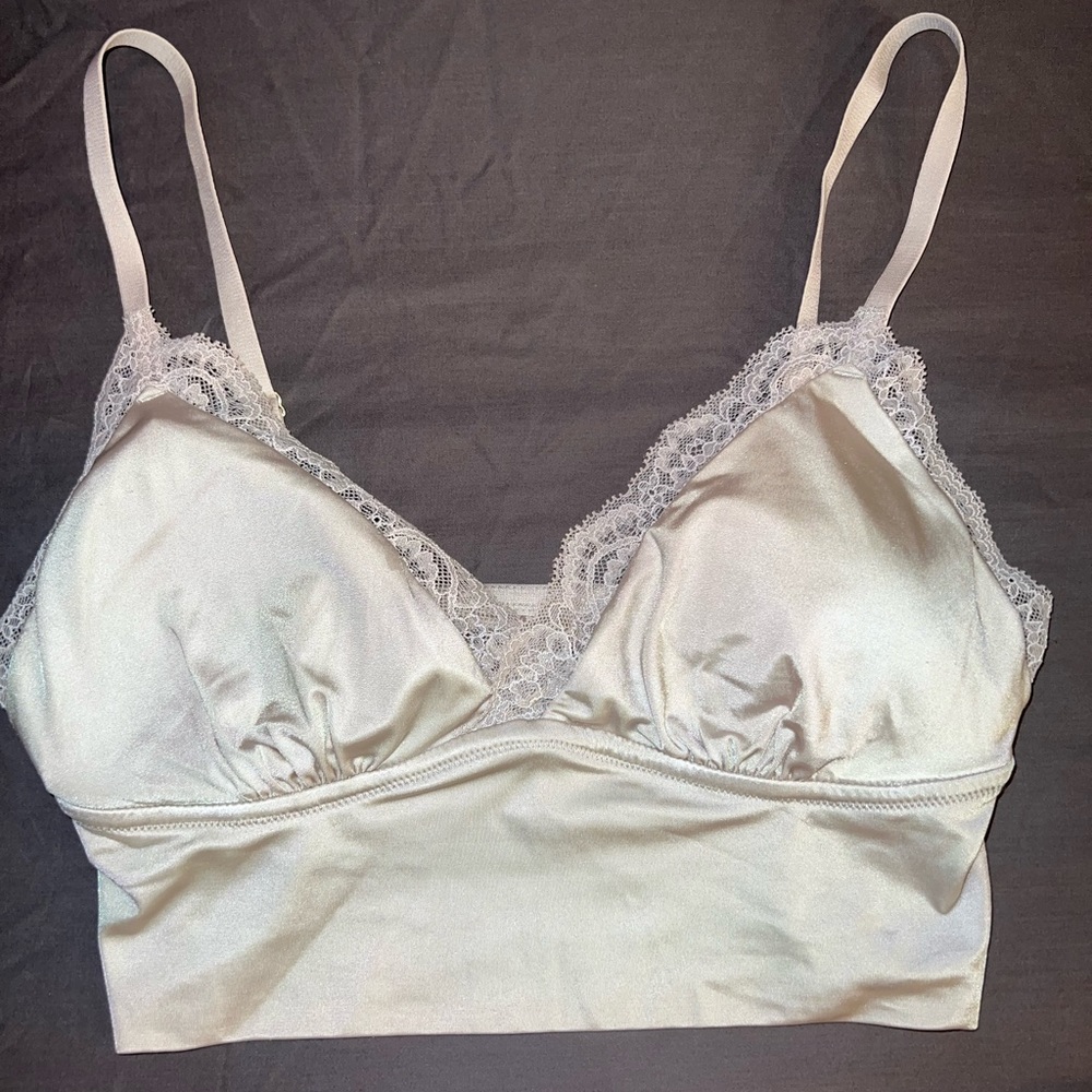 Abercrombie & Fitch satin lace bralette